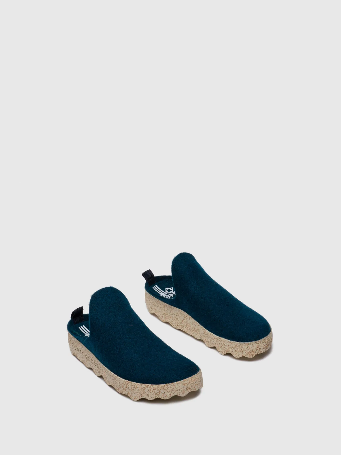 Round Toe Mules COME Dark Blue