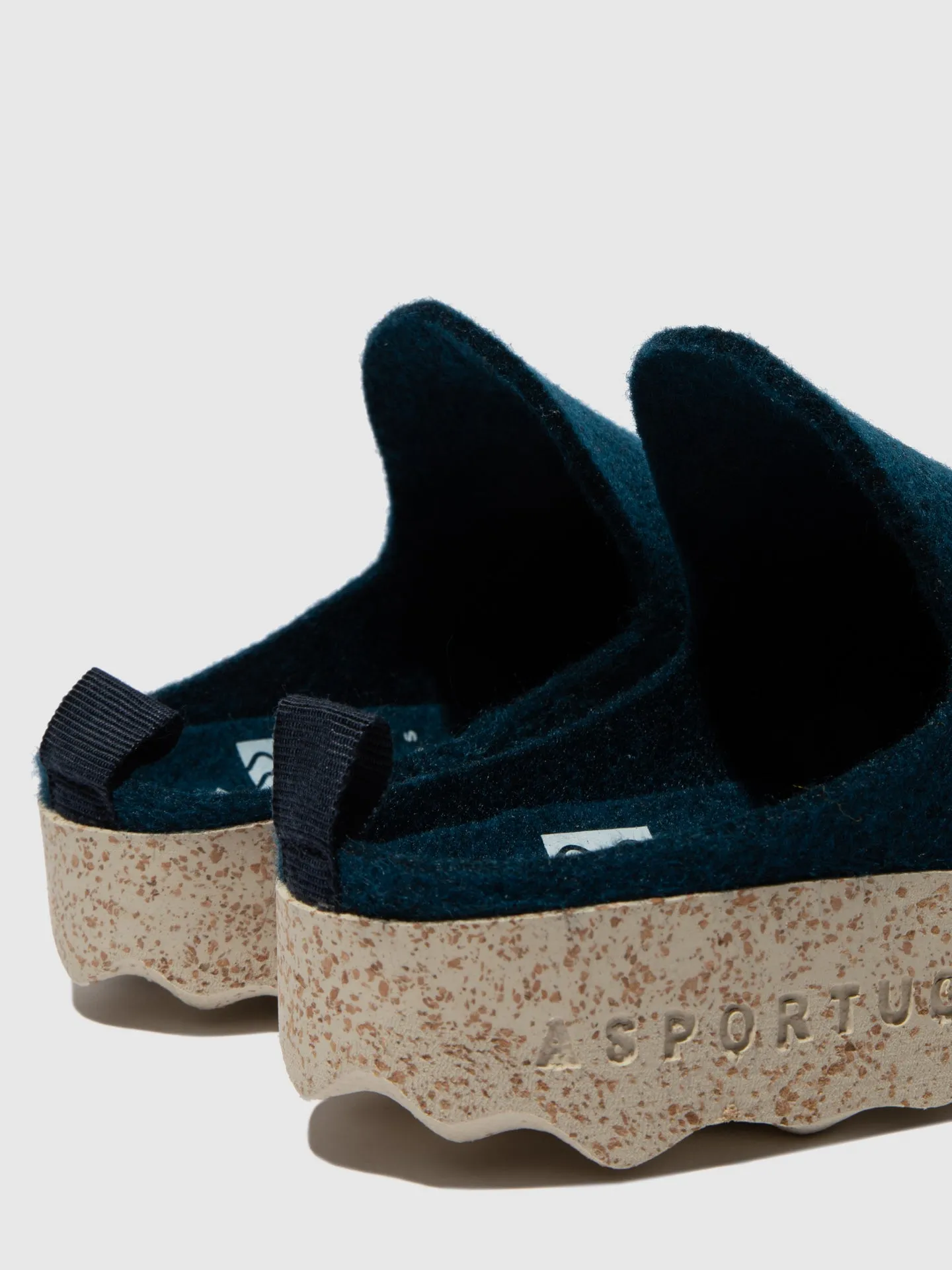 Round Toe Mules COME Dark Blue