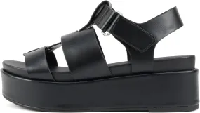 Soda “Amenda” ~ Women Round Toe Fisherman Platform Low Heel Wedge Sandal with Adjustable Ankle Strap