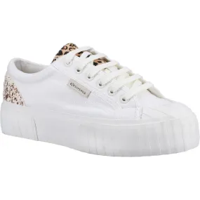 Superga 2631 Calfhair Details Leather Women's White Avorio/Leopard Spots Trainers