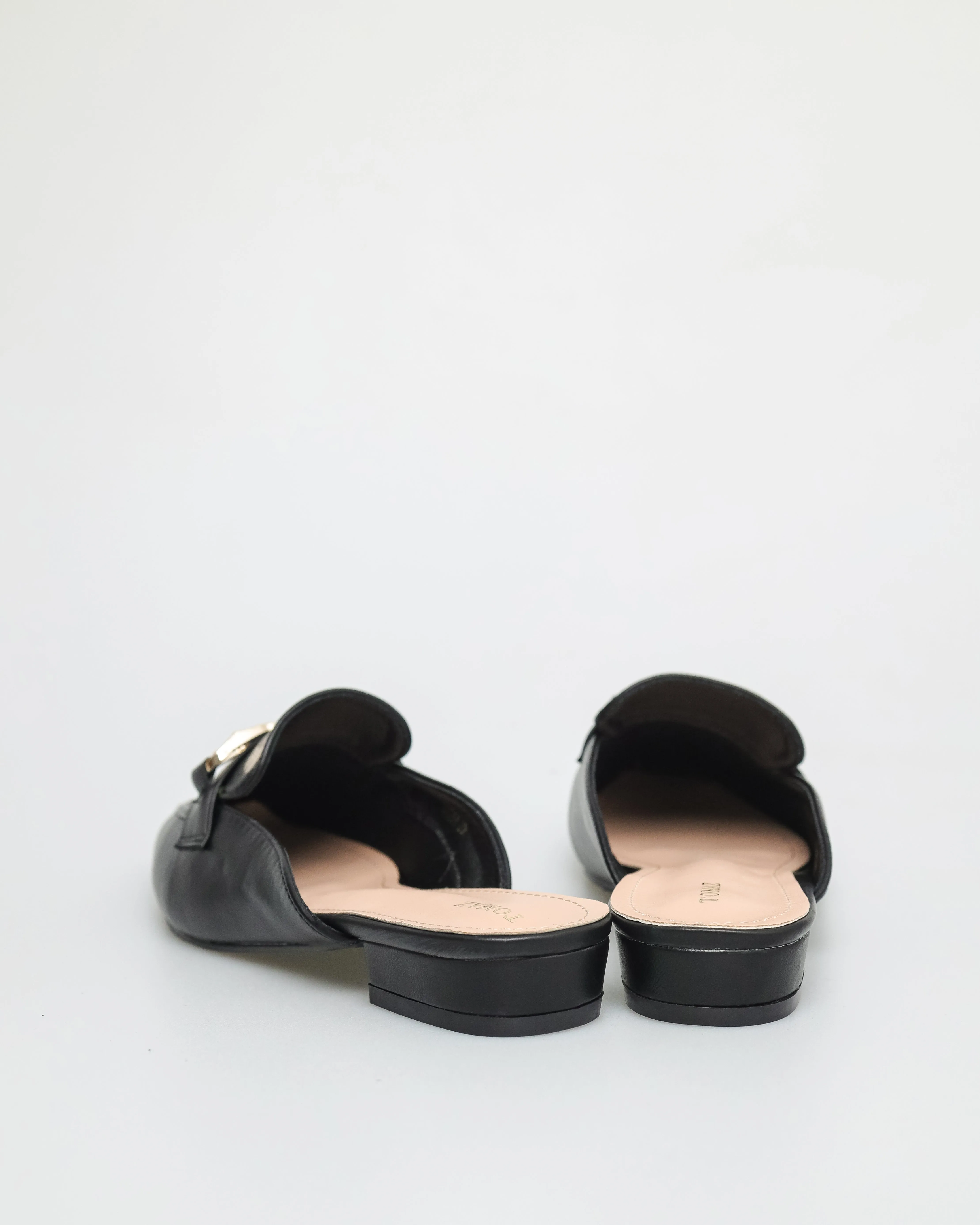 Tomaz NN258 Ladies Gold Buckle Mules