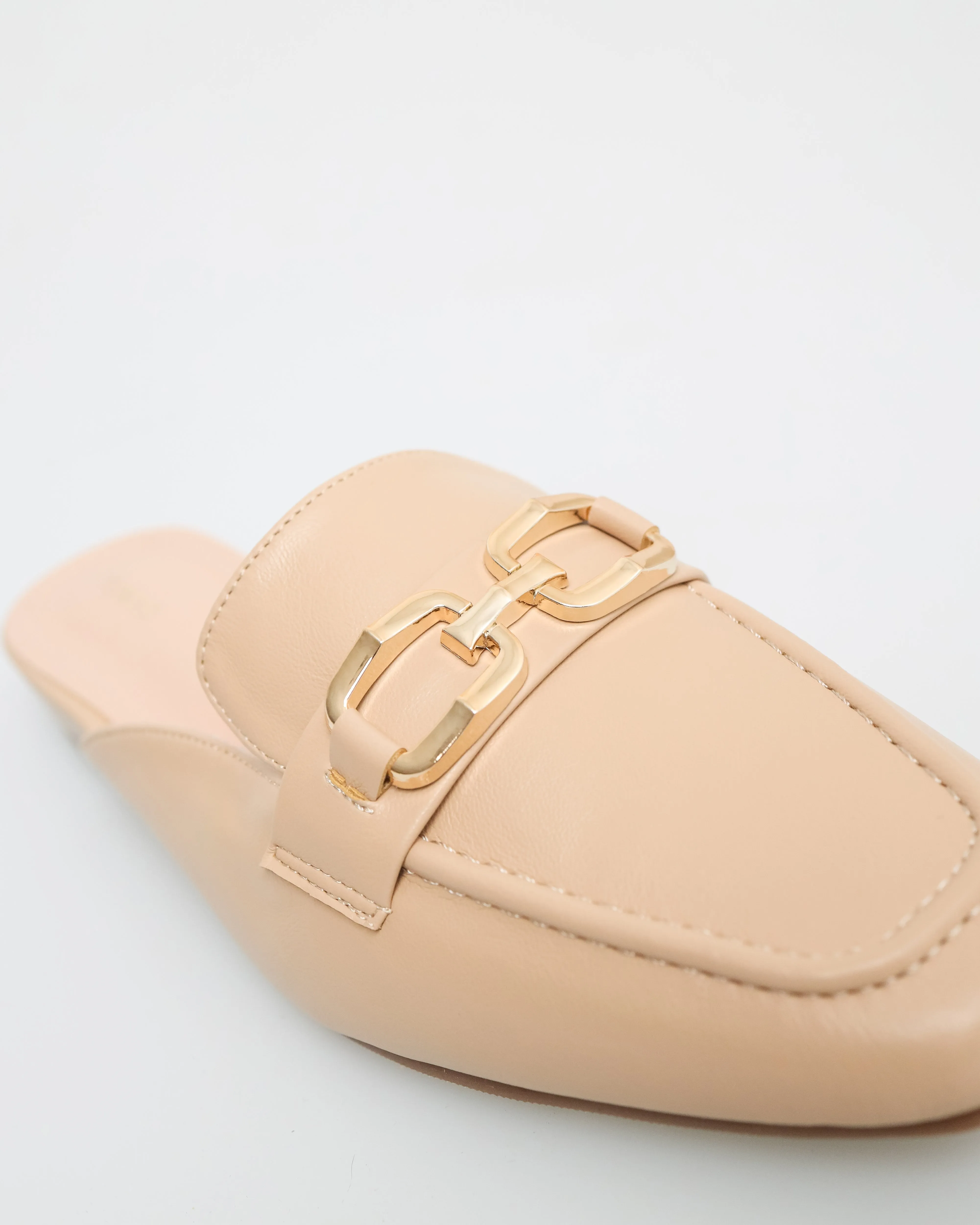 Tomaz NN258 Ladies Gold Buckle Mules