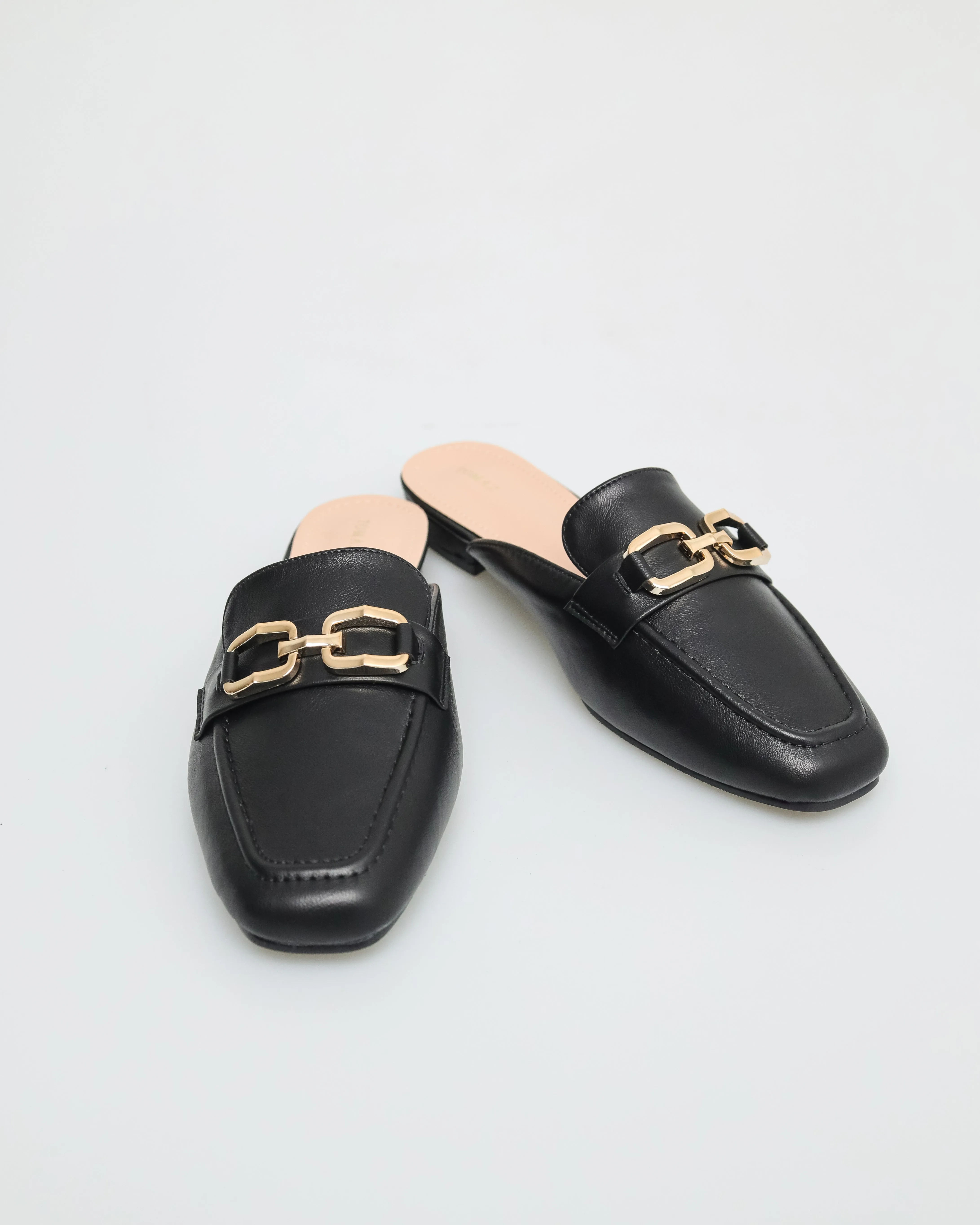 Tomaz NN258 Ladies Gold Buckle Mules