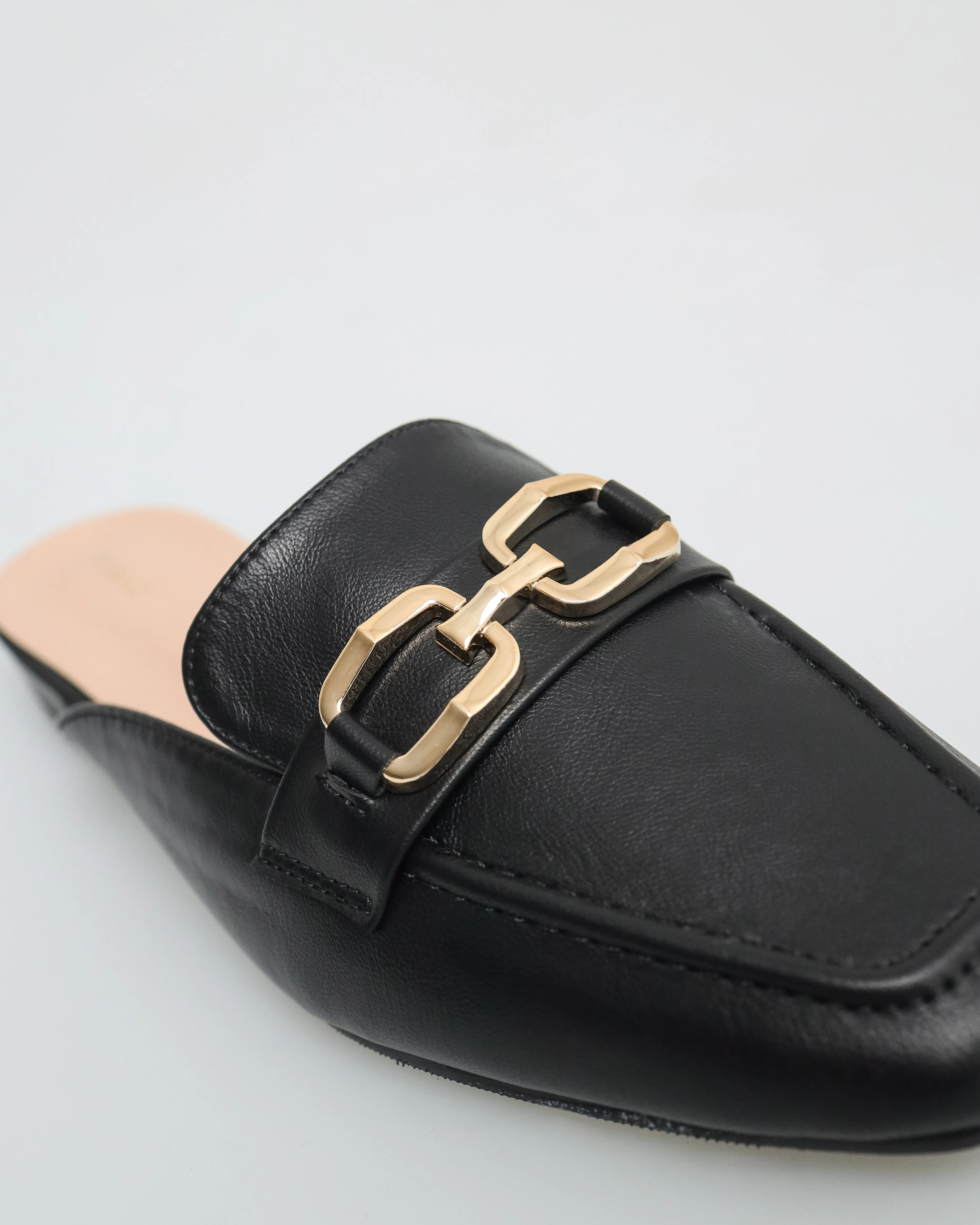 Tomaz NN258 Ladies Gold Buckle Mules