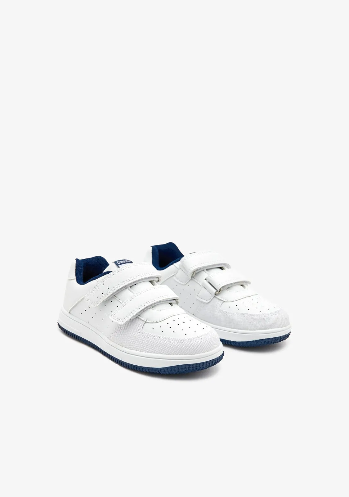 Unisex White / Navy Trainers