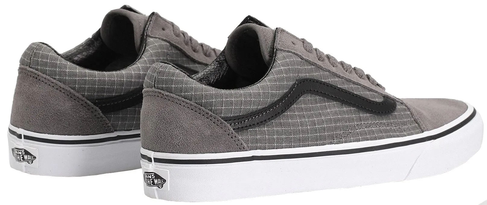 Vans Old Skool Charcoal Black White Mens Suede Skate Trainers