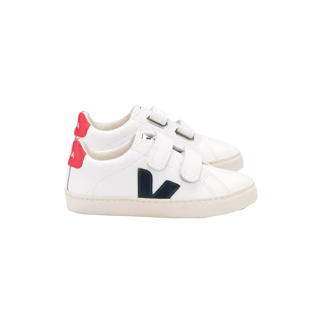 Veja Esplar Velcro Leather Shoes - Extra White Nautico Pekin