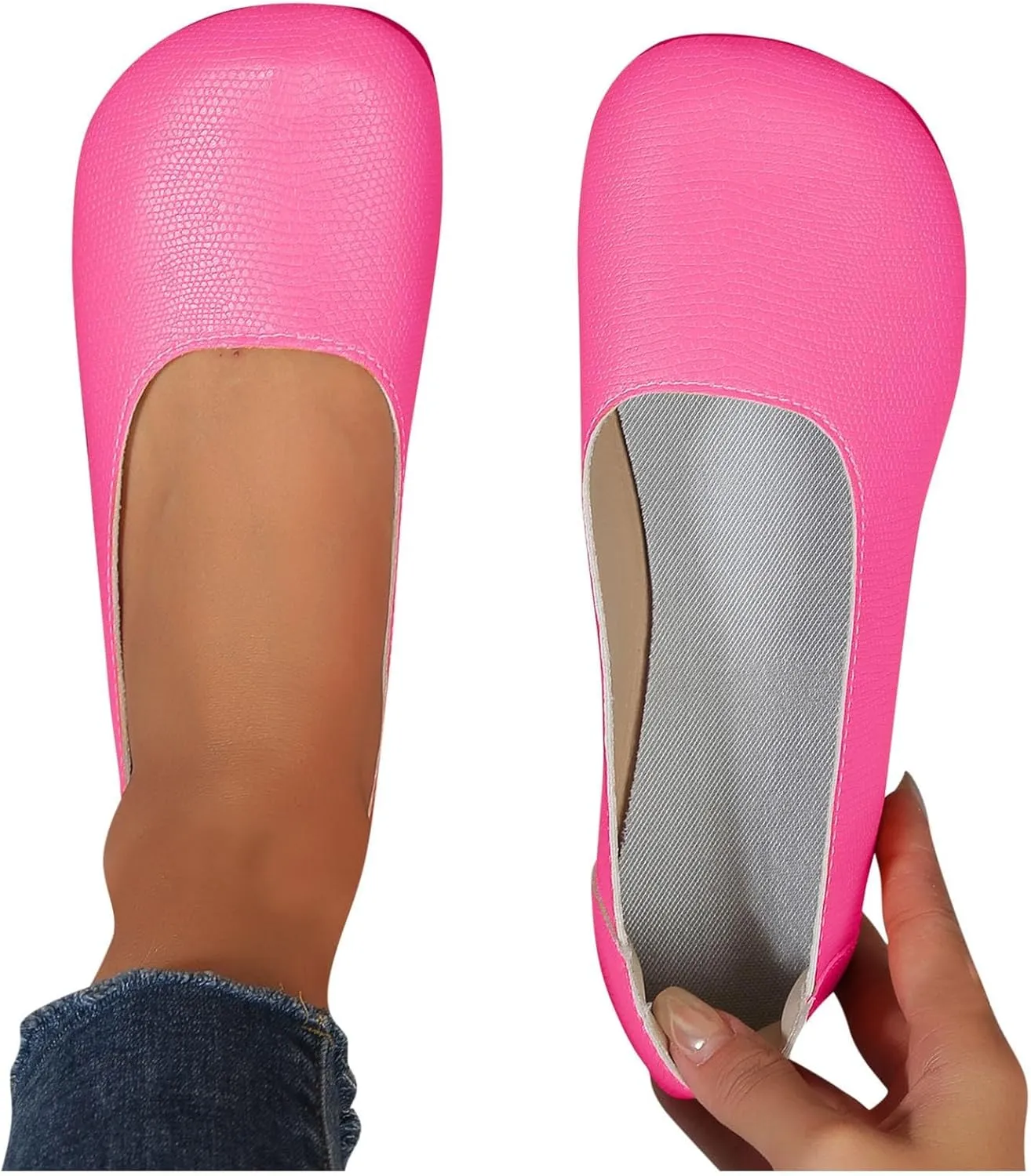 Women's Flats Shoes Summer Comfortable Closed Toe Slip on Ballet Flats Casual Soft Bottom Driving Work Walking Shoes Elegant Wedges