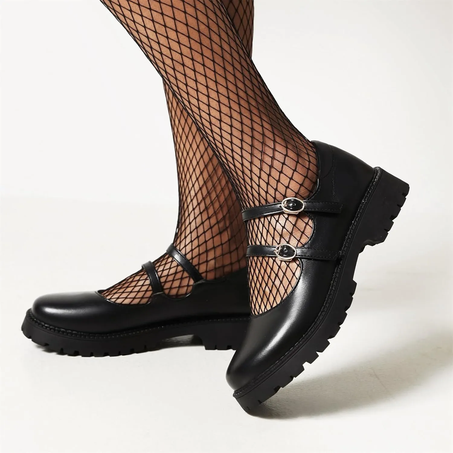 Women's Platform Round Closed Toe Pumps Strappy Buckle Loafers Comfortable Chunky Low Heels Office Concise Cosplay Work Casual Mary Jane Daily Wear Fashion Business Dress Shoes