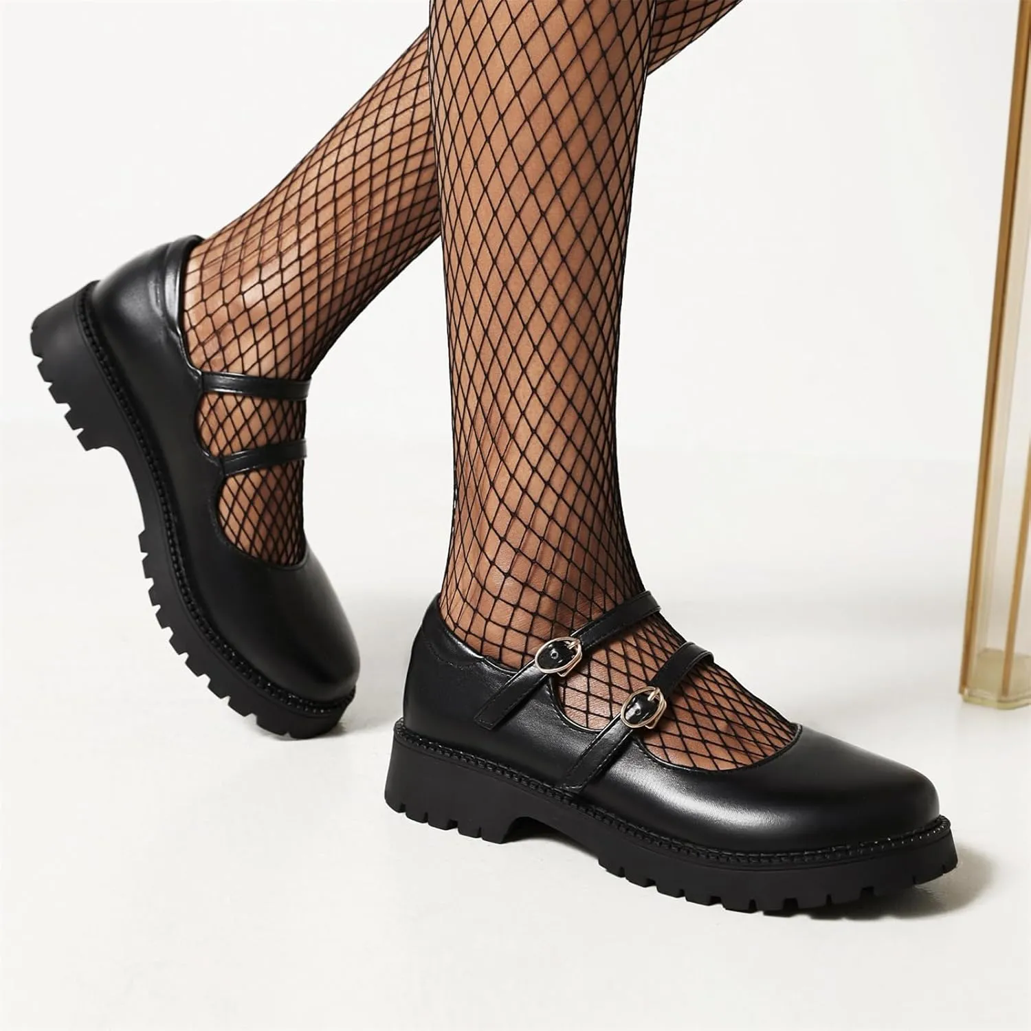 Women's Platform Round Closed Toe Pumps Strappy Buckle Loafers Comfortable Chunky Low Heels Office Concise Cosplay Work Casual Mary Jane Daily Wear Fashion Business Dress Shoes